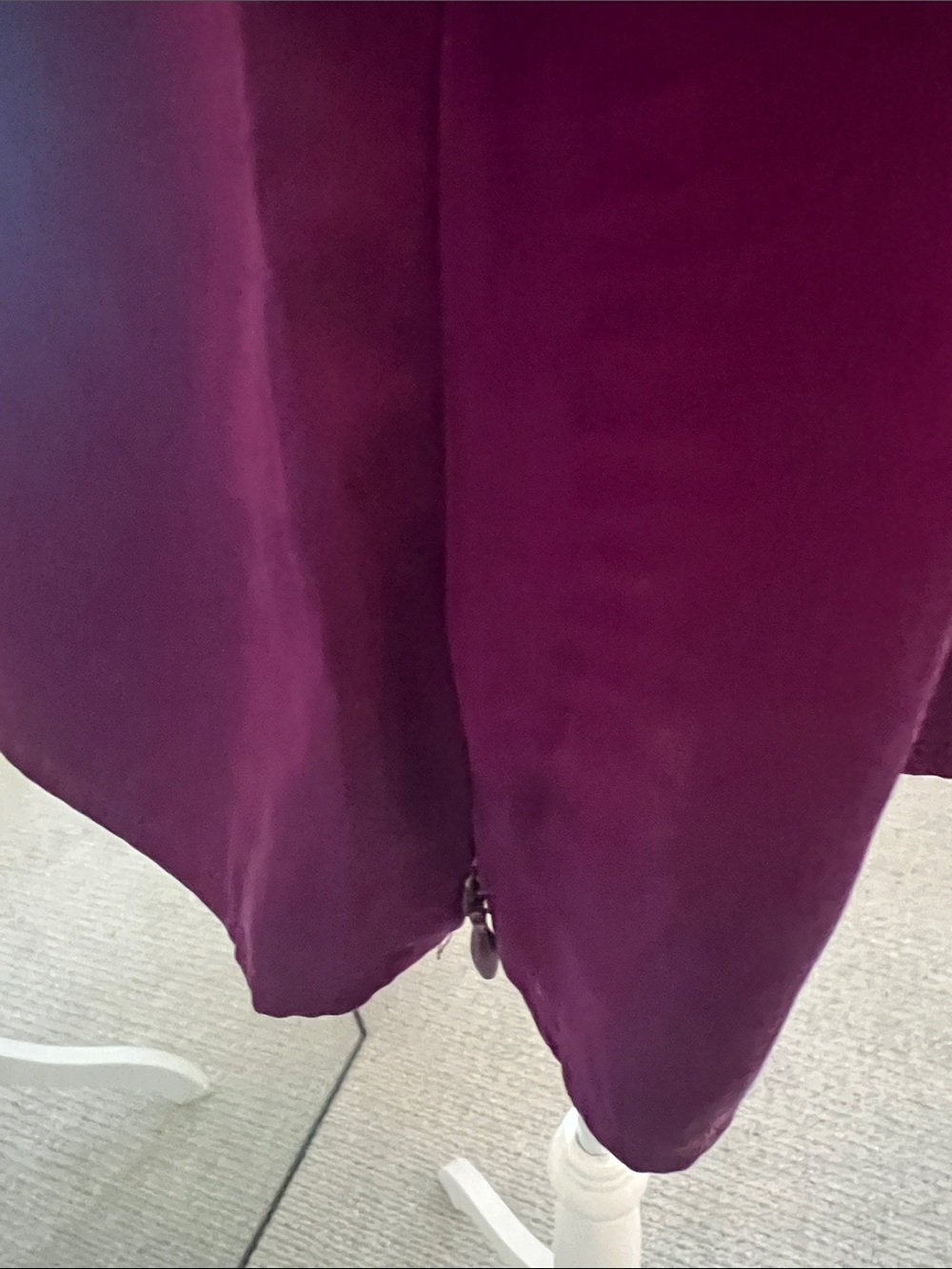 Ann Taylor Satin Ruffle V-Neck Camisole - Purple - Picture 8 of 8